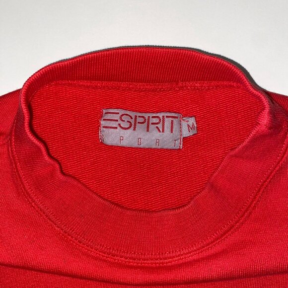 Esprit 90s 00s Vintage Pullover Crewneck Sweater Red Medium - Picture 7 of 12